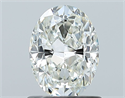 Natural Diamond 1.01 Carats, Oval with  Cut, H Color, SI1 Clarity and Certified by GIA