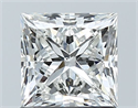 Natural Diamond 1.21 Carats, Princess with  Cut, H Color, VS2 Clarity and Certified by GIA