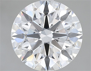 Picture of Lab Grown Diamond 2.81 Carats, Round with Excellent Cut, D Color, VVS2 Clarity and Certified by GIA