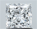 Natural Diamond 1.01 Carats, Princess with  Cut, E Color, SI2 Clarity and Certified by GIA