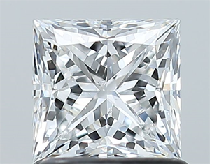 Picture of Natural Diamond 1.01 Carats, Princess with  Cut, E Color, SI2 Clarity and Certified by GIA