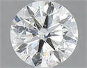 Natural Diamond 0.71 Carats, Round with Excellent Cut, H Color, SI2 Clarity and Certified by GIA