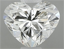 Natural Diamond 0.50 Carats, Heart with  Cut, H Color, SI1 Clarity and Certified by GIA