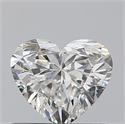 Natural Diamond 0.50 Carats, Heart with  Cut, F Color, SI1 Clarity and Certified by GIA