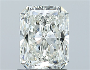 Picture of Natural Diamond 1.01 Carats, Radiant with  Cut, J Color, SI1 Clarity and Certified by GIA