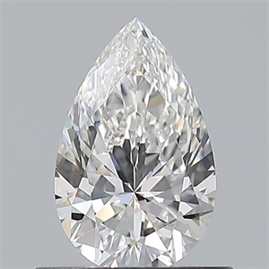Foto Diamante Natural 0.61 quilates, De pera , Color F, claridad IF y certificado GIA de