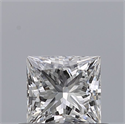 Natural Diamond 0.43 Carats, Princess with  Cut, D Color, VVS2 Clarity and Certified by GIA
