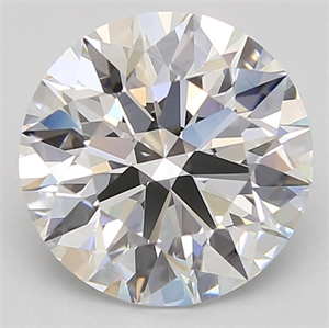 Picture of Lab Grown Diamond 3.13 Carats, Round with Excellent Cut, D Color, IF Clarity and Certified by GIA