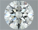Natural Diamond 1.34 Carats, Round with Excellent Cut, K Color, VS1 Clarity and Certified by IGI