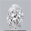 Natural Diamond 0.50 Carats, Oval with  Cut, D Color, VVS2 Clarity and Certified by GIA