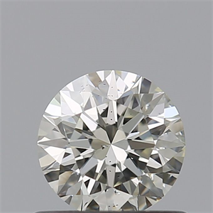 Picture of Natural Diamond 0.61 Carats, Round with Excellent Cut, L Color, SI2 Clarity and Certified by GIA