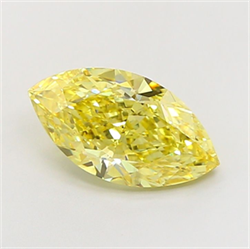 Picture of Lab Grown Diamond 2.51 Carats, Marquise with  Cut, Fancy Intense Yellow Color, VS2 Clarity and Certified by IGI