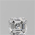 Natural Diamond 0.51 Carats, Asscher with  Cut, F Color, VVS2 Clarity and Certified by GIA