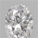 Natural Diamond 0.22 Carats, Oval with  Cut, D Color, VS2 Clarity and Certified by IGI