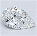 Diamante Natural 3.02 quilates, De pera , Color E, claridad SI2 y certificado GIA
