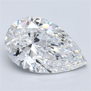 Foto Diamante Natural 3.02 quilates, De pera , Color E, claridad SI2 y certificado GIA de