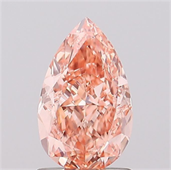 Picture of Lab Grown Diamond 1.34 Carats, Pear with  Cut, Fancy Intense Pink Color, VVS2 Clarity and Certified by IGI