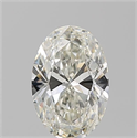 Natural Diamond 1.01 Carats, Oval with  Cut, J Color, SI1 Clarity and Certified by GIA