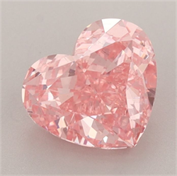 Picture of Lab Grown Diamond 1.78 Carats, Heart with  Cut, Fancy Vivid Pink Color, VS1 Clarity and Certified by IGI