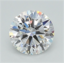 Lab Grown Diamond 1.16 Carats, Round with Ideal Cut, D Color, VVS2 Clarity and Certified by IGI