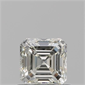 Natural Diamond 0.71 Carats, Asscher with  Cut, K Color, VVS1 Clarity and Certified by GIA