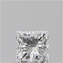 Diamante Natural 0.51 quilates, Princesa , Color F, claridad VVS2 y certificado GIA