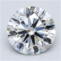 Natural Diamond 2.33 Carats, Round with Excellent Cut, F Color, VVS1 Clarity and Certified by GIA
