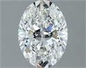 Natural Diamond 1.30 Carats, Oval with  Cut, G Color, SI1 Clarity and Certified by GIA