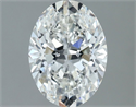 Natural Diamond 1.30 Carats, Oval with  Cut, G Color, SI1 Clarity and Certified by GIA