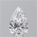 Natural Diamond 0.72 Carats, Pear with  Cut, E Color, VS2 Clarity and Certified by GIA