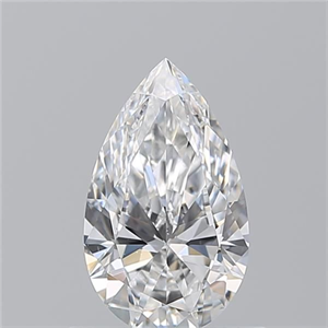 Picture of Natural Diamond 0.72 Carats, Pear with  Cut, E Color, VS2 Clarity and Certified by GIA