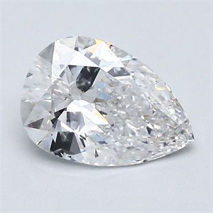 Picture of Natural Diamond 1.00 Carats, Pear with  Cut, E Color, I1 Clarity and Certified by GIA