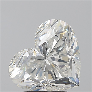 Picture of Natural Diamond 3.54 Carats, Heart with  Cut, G Color, SI2 Clarity and Certified by GIA