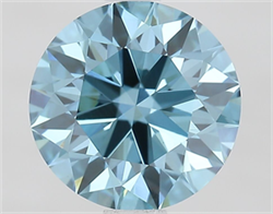 Picture of Lab Grown Diamond 1.51 Carats, Round with Ideal Cut, Fancy Vivid Blue Color, VVS2 Clarity and Certified by IGI