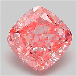 Picture of Lab Grown Diamond 2.05 Carats, CUSHION MODIFIED with  Cut, Fancy Vivid Pink Color, VVS2 Clarity and Certified by IGI