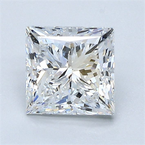 Picture of Natural Diamond 1.50 Carats, Princess with  Cut, F Color, VS2 Clarity and Certified by GIA