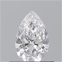 Natural Diamond 0.50 Carats, Pear with  Cut, E Color, VS2 Clarity and Certified by GIA