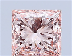 Picture of Lab Grown Diamond 2.54 Carats, Princess with  Cut, Fancy Intense Pink Color, VS1 Clarity and Certified by IGI