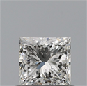 Natural Diamond 0.50 Carats, Princess with  Cut, G Color, VVS2 Clarity and Certified by IGI