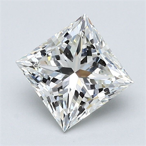 Picture of Natural Diamond 1.40 Carats, Princess with  Cut, J Color, VS1 Clarity and Certified by GIA