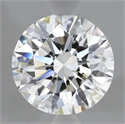 Lab Grown Diamond 2.77 Carats, Round with Ideal Cut, E Color, VS1 Clarity and Certified by IGI