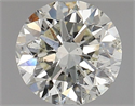 Natural Diamond 1.50 Carats, Round with Very Good Cut, J Color, SI2 Clarity and Certified by HRD