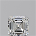 Natural Diamond 0.93 Carats, Asscher with  Cut, H Color, VVS1 Clarity and Certified by GIA