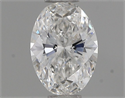 Natural Diamond 0.40 Carats, Oval with  Cut, E Color, SI2 Clarity and Certified by IGI