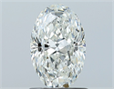 Natural Diamond 1.07 Carats, Oval with  Cut, H Color, VS1 Clarity and Certified by GIA