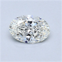 Natural Diamond 0.50 Carats, Oval with  Cut, H Color, VS1 Clarity and Certified by GIA