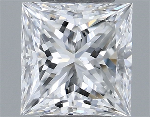 Picture of Natural Diamond 0.30 Carats, Princess with  Cut, E Color, VS1 Clarity and Certified by GIA