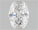 Natural Diamond 1.00 Carats, Oval with  Cut, D Color, I1 Clarity and Certified by GIA