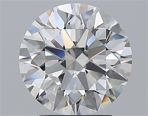 Picture of Natural Diamond 2.70 Carats, Round with Excellent Cut, E Color, FL Clarity and Certified by GIA