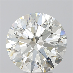 Picture of Natural Diamond 3.50 Carats, Round with Excellent Cut, K Color, SI1 Clarity and Certified by GIA